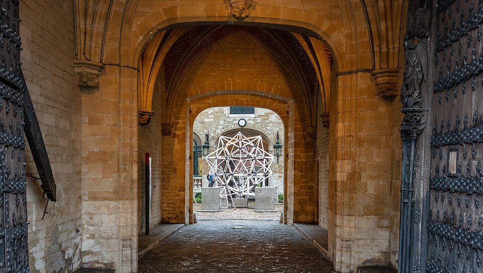 A vaulted passage in the Town Hall on the Grand-Place of Brussels