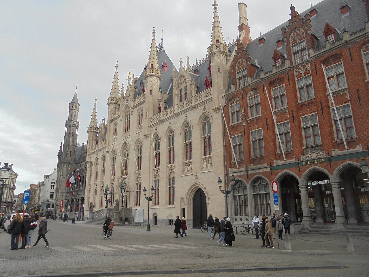 The Provincial Court after its restoration, towers and pinnacles against a pale sky